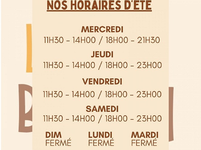 Horaires