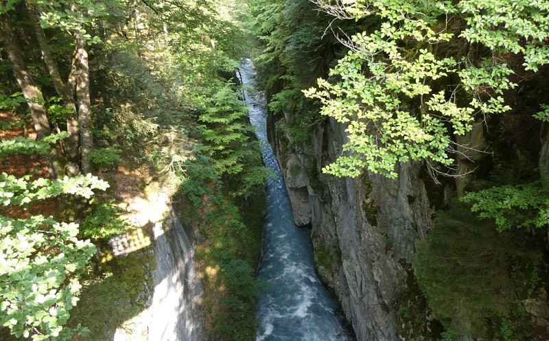 Vue depuis la passerelle des Tines