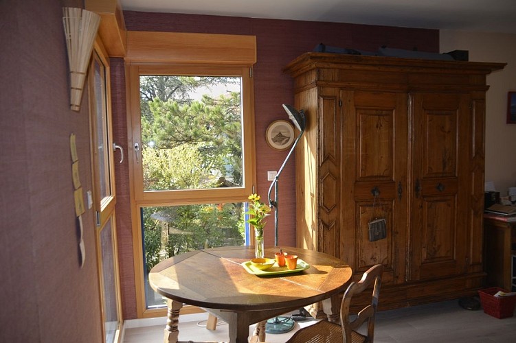 La maison du Poëlon, chambre côté jardin