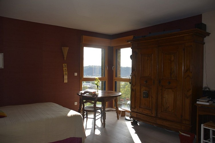 La maison du Poëlon, chambre côté Mont-Bart