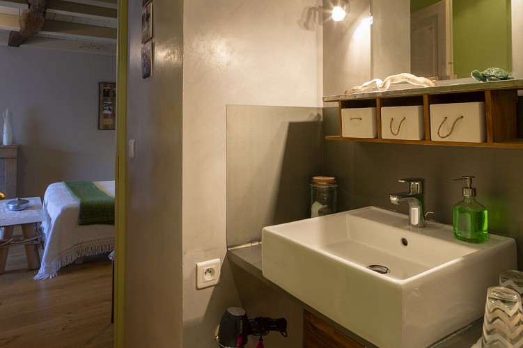 salle d'eau chambre SITTELLE LA GRANGE DU HERISSON-7