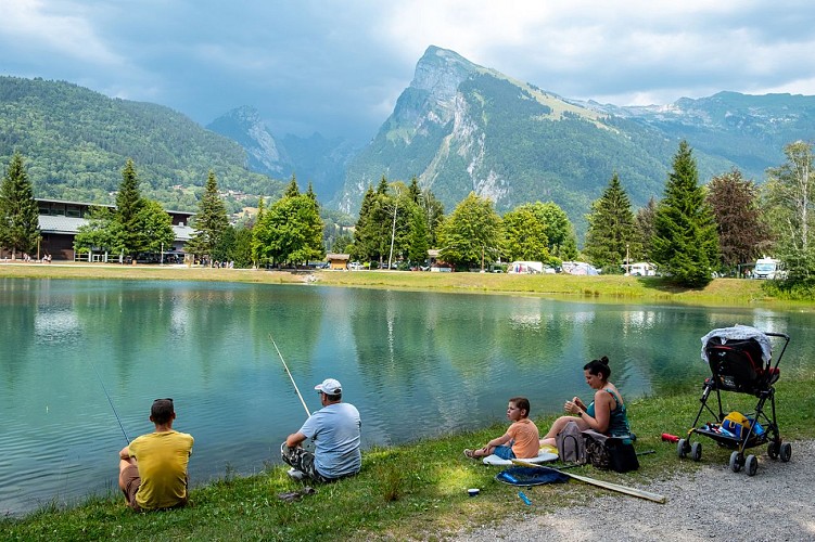 Lac aux Dames leisure centre in summer
