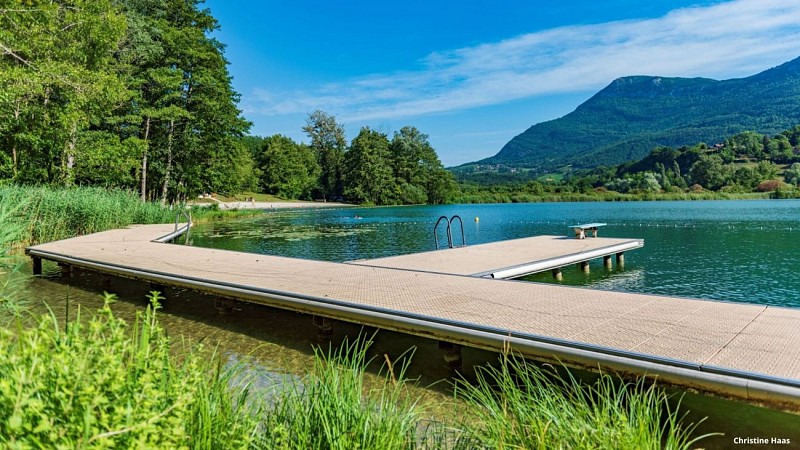 Strand bij Lac de St Jean de Chevelu