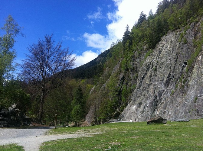 Climbing area of Les Gaillands