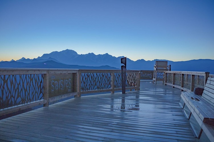 Balkon op de Mont-Blanc