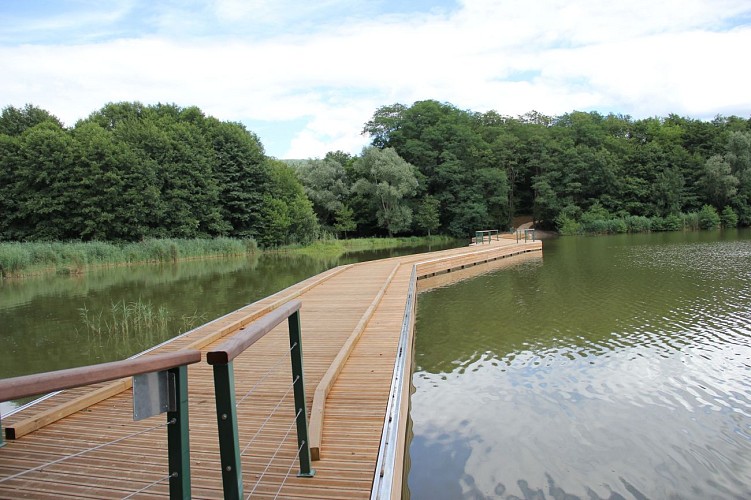 Floating footbridge of the Grange du Pin