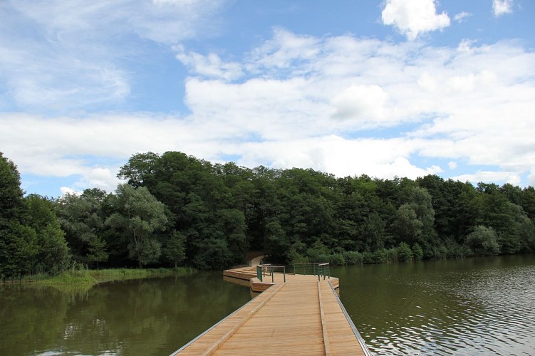 Floating footbridge of the Grange du Pin