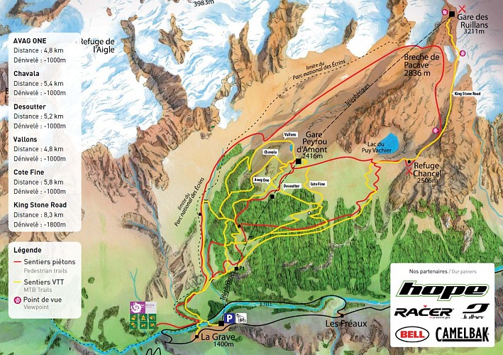 Kabelbanen van La Meije gletsjers
