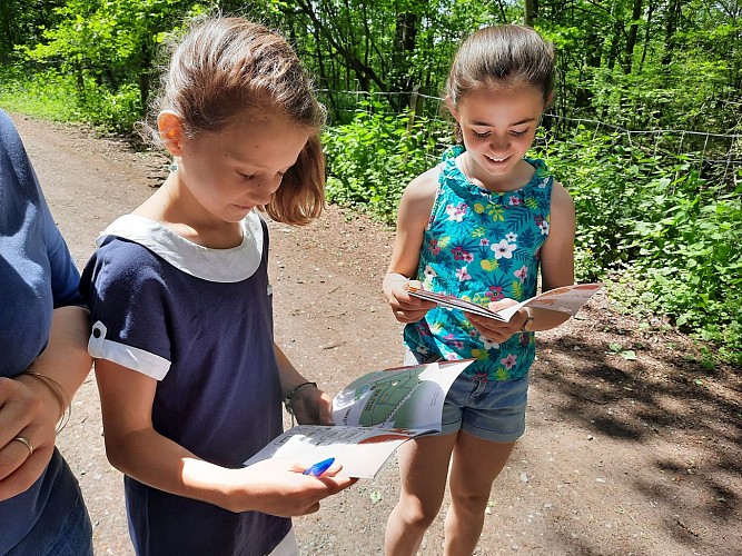 Mes Carnets d'Aventures, jeu de piste dans le bois didactique de Courrière