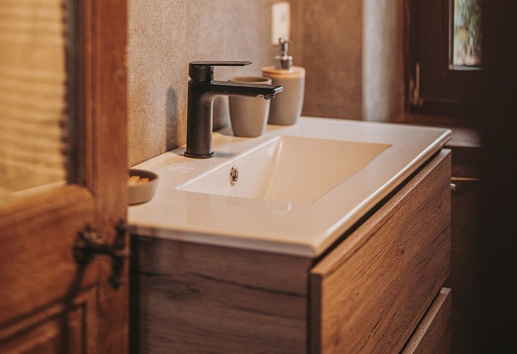 Salle de bain du Gîte Les arpents verts à Momignies