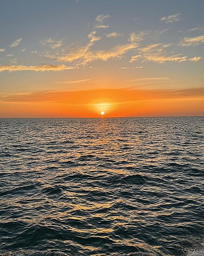 Balade en mer au coucher du soleil à bord de l'Evasion 3