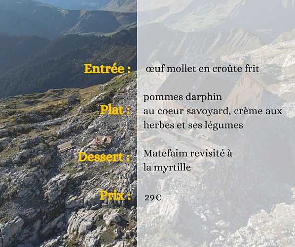 Exceptional lunch at Mountain Hut La Pointe Percée