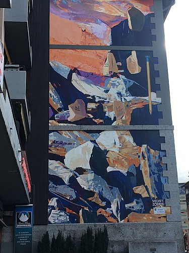 Fresque 2KM3 : Mur de la Poste