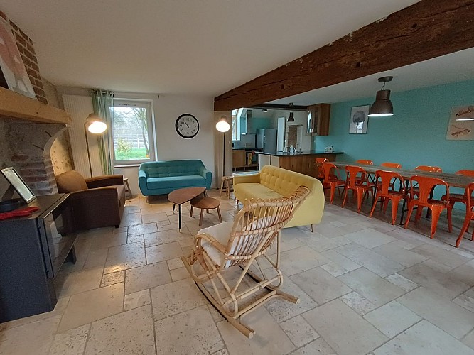 Batilly en Puisaye - Gite du logis - séjour salon