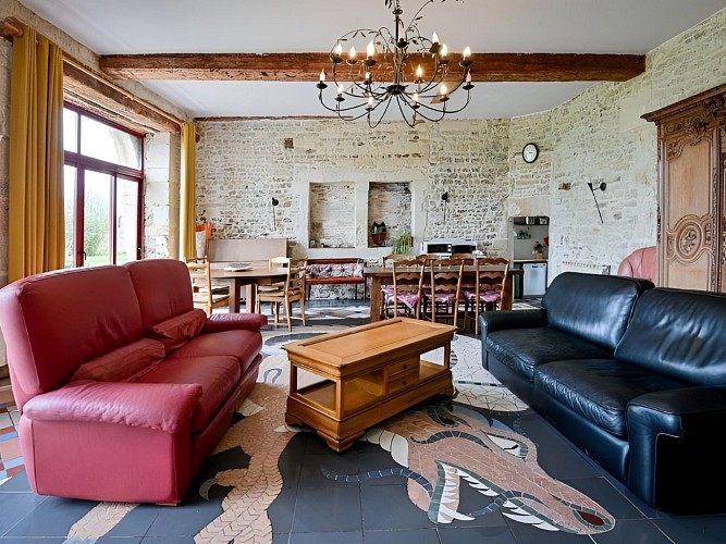 Les Tourelles - Hotot-en-Auge - Salon avec piano