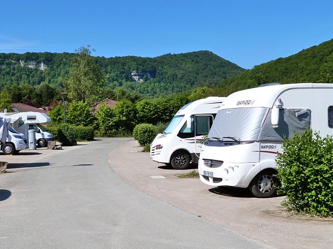 Aire de camping-car à Baume les Dames