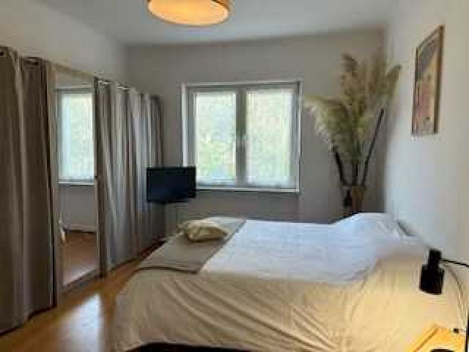 Appartement le 40 - Sarreguemines
Chambre 2 , de 20 m2 
Lit de 160X200 avec dressing et TV .