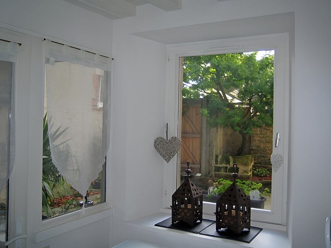 Gîte des Hortensias à Bayeux, vue jardin