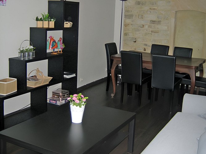 Gîte des Hortensias à Bayeux, séjour-salon