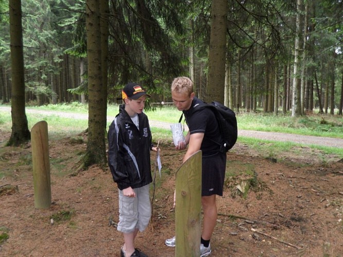 Caillebotis / Panneaux didactiques.