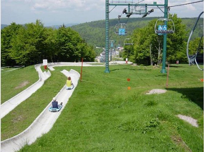 Summer tobogganing at La Schlucht