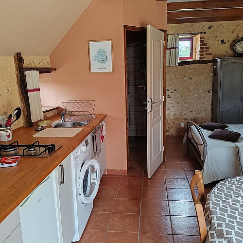 Claydou vue cuisine chambre