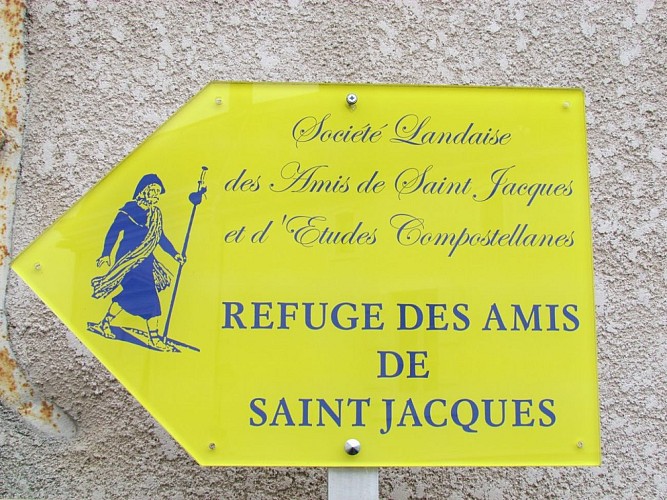 Hébergement - Refuge Pèlerins - Compostelle -Roquefort - Panneau