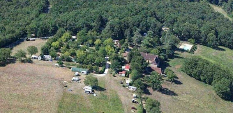 Tursac - Camping La Ferme du Pelou vue du ciel