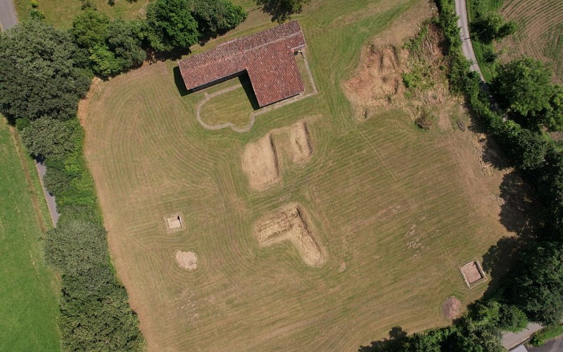 Site camp romain vue aérienne