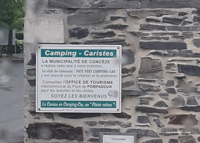 Aire de vidange de camping-cars de Concèze