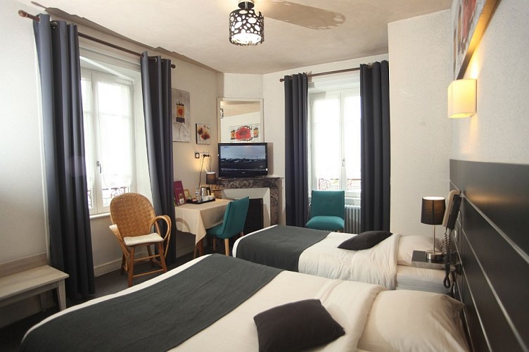 Hôtel restaurant Le Relais du Taurion chambre twin