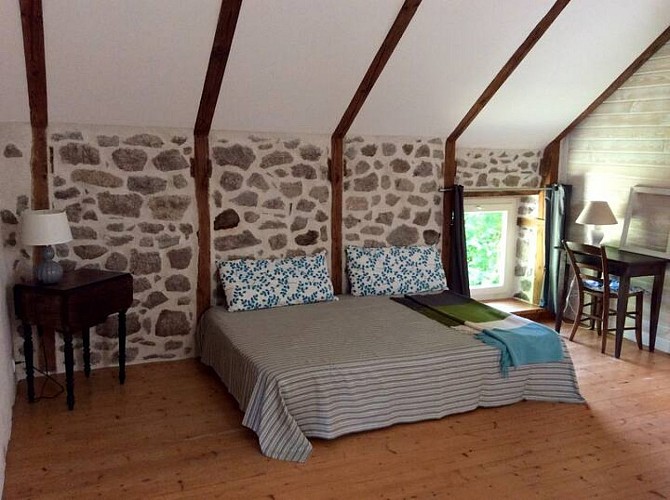 Grande mezzanine lit deux places