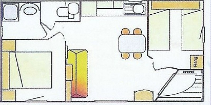 Camping la Baignade - La Celle Dunoise - Chalet 1