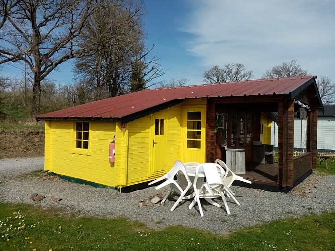 camping-la-perle-creuse-chalet Mexico-4personnes-vue extérieure