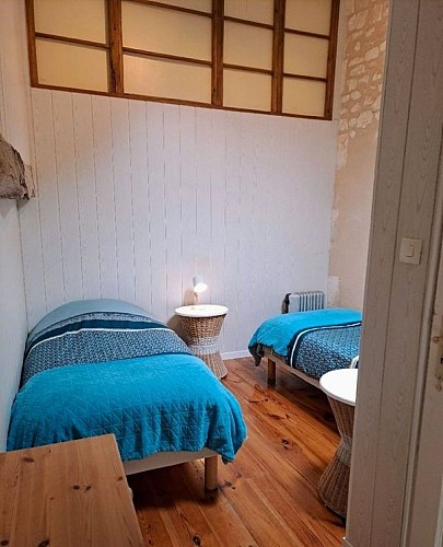 Chambre deux lits gîte