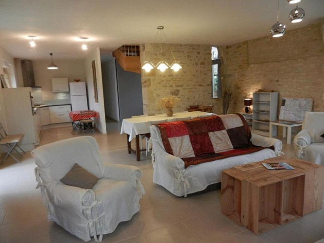 Gîte la grange de georges salon