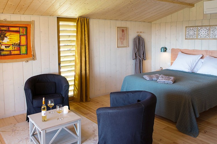 Cabane La Muscadelle chambre