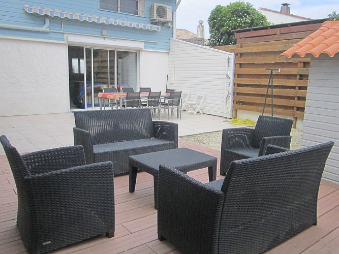 Terrasse du Gîte de France Le Cottage 20812 à Seignosse