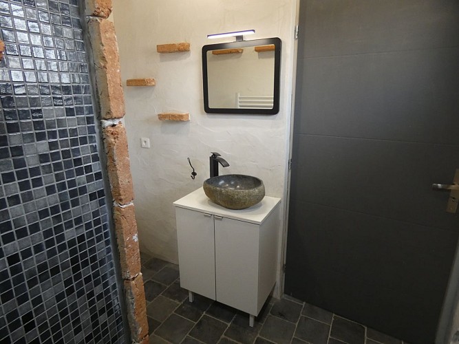 Salle de Bains Le Santhy à Linxe avec Gîtes de France Landes