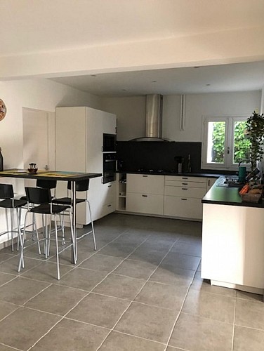 Cuisine Grande villa marronnier à Vielle st Girons avec Gites de France Landes