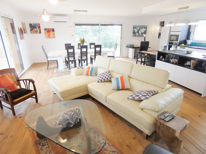 Pièce à vivre les Oyats à Biscarrosse Gites de France Landes