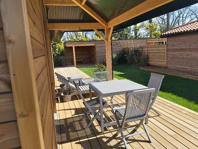 Terrasse de La callune à Biscarrosse Gîtes de France Landes