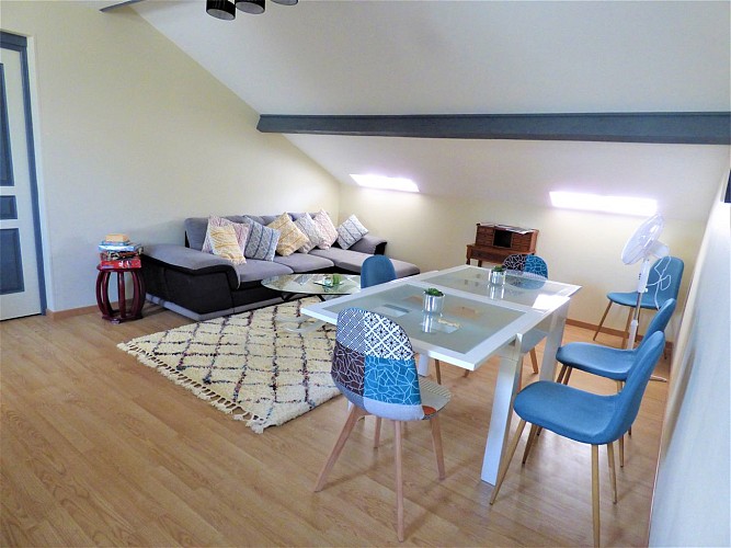 Salon de l'Appartement Loranna à Taller Gites de France Landes