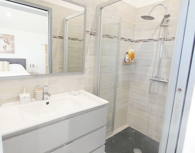 Salle d'eau du gîte de Bertrine à Hinx Gîtes de France Landes