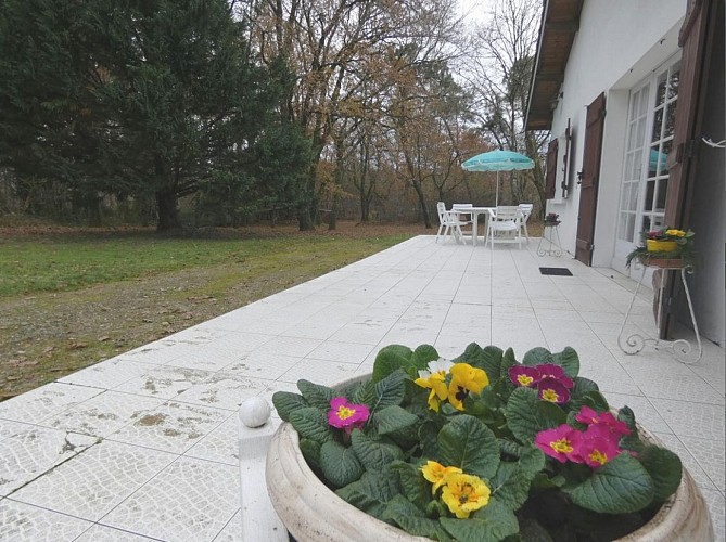 terrasse @gîte de france landes