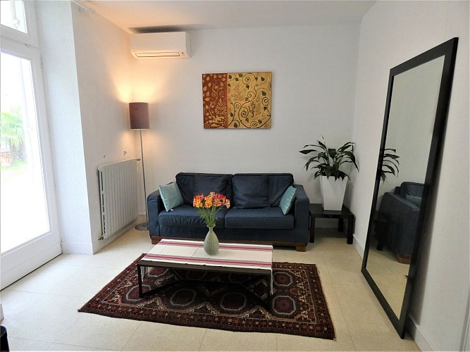 Salon Appartement de la villa Colibris à Dax avec Gîtes de France Landes