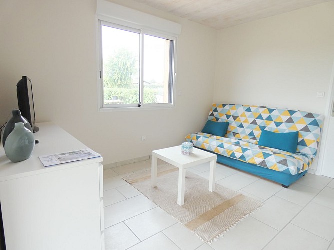 Salon du Chambre du Gîte en bois de Bénesse avec Gîtes de France Landes