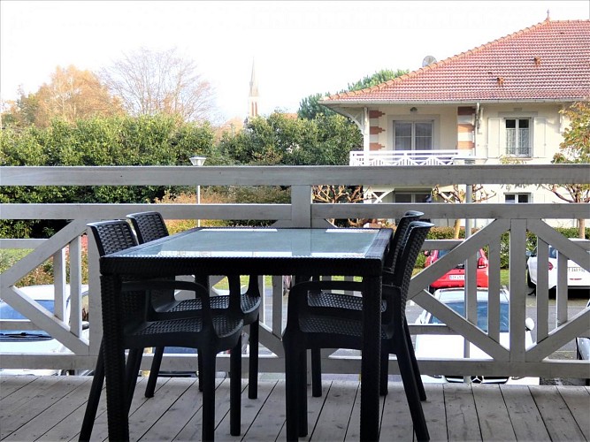 Terrasse de Chez Detché à Mimizan avec Gîtes de France Landes