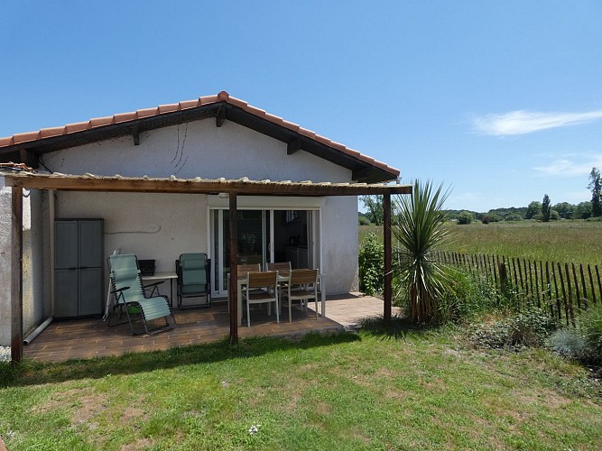 Terrasse Les Palombières à Soustons avec Gîtes de France Landes