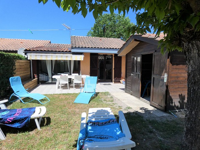 jardin du gite Escapade Océane à Vielle St Girons avec Gîtes de France